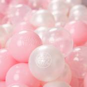 1200/6Cm ∅ Balles Colorées Plastique Pour Piscine Enfant Bébé Fabriqué En eu, Rose Poudré/Perle/Transparent - rose poudré/perle/transparent