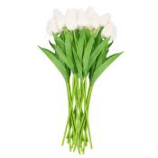 20 PièCes SéRies Blanc 13.8 Pouces Fleurs de Artificielles