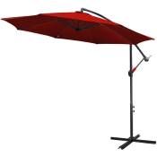 3m Parasol UV40+ Camping Pendule Parasol Gazebo Jardin Parapluie -Rouge - rouge - Swanew