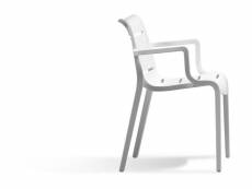 4 chaises design de jardin - sunset - lot de 4 - deco