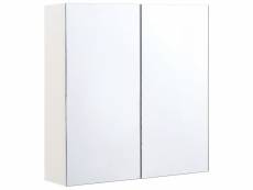 Armoire de toilette blanche avec miroir 60 x 60 cm