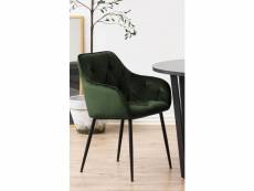 Boboxs lot de 2 fauteuils de table bea velours vert