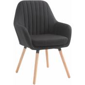 CLP - Chaise de tissu avec un design matelassé moderne en différentes couleurs tissu colore : noir
