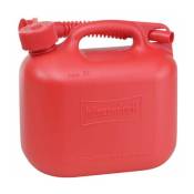 Cyclingcolors - Jerrican essence ethanol E10 avec bec verseur 5L bouchon sécurité enfant à visser bidon rouge