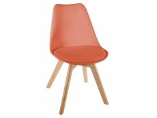 Eazy living chaise de salle à manger berenice orange EYFU449-RSE