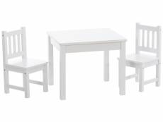 Ensemble table et chaises pour enfants mides , blanc