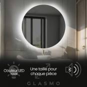 Foram - Moderne Miroir avec led Illumination Salle de Bain 100 cm Elsie - Rond sur Mesure led Lumineux Miroir avec Éclairage intégré - Blanc Froid
