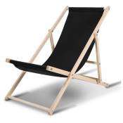 Hengda - Chaise longue pliante en bois Chaise de plage
