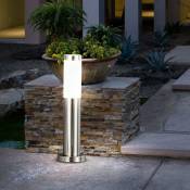 Lampadaire led en acier inoxydable chemin de jardin éclairage extérieur support de patio lumière argent