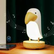 Lampe de Chevet Haut-parleur Bluetooth Veilleuse led Oiseau Lampe Tactile Lampe Respirante Rechargeable Dimmable pour Salon Bureau, - Gabrielle