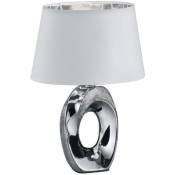 Lampe de table d'écriture de chevet design lampe de lecture de chambre à coucher blanche argentée