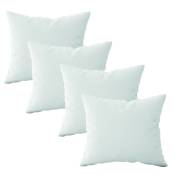 Lot de 4 oreillers, coussins de garnissage carrés - 40 x 40 cm - Blanc Vivezen Blanc