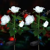 Lumières de fleur solaire Rose artificielles Lumières