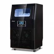 Lxn Machine à glaçons commerciale noire intégrée sous le compteur/machine à glace portative automatique pour la barre de restaurant, 88 livres / 24h, 
