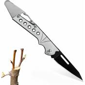 Memkey - Couteau Serpette Pliant-Couteau de Greffage Professionnel-Couteau de Jardin Pliable-Couteau de Jardinage de Greffage-Couteau de Poche