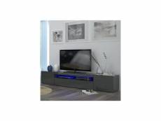 Meuble tv design gris laqué astre 2