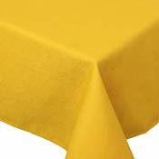 Nappe carrée 150x150 cm Jacquard 100% coton CUBE jaune