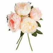 Pivoines Artificielles 30cm Bouquet de 4 Fleurs - Rose