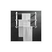 Porte-serviettes murale Multilayer 304 en acier inoxydable - 60 cm - Fixation murale - 3 barres - Pour salle de bain et cuisine