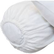 Protège traversin molleton 160 gr/m² fermeture élastiques 140 cm - Blanc