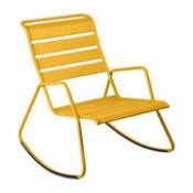 Rocking chair Monceau / Acier - Fermob jaune en métal