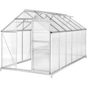 Serre de jardin 11,13 m³, avec Fondation avec Fenêtre de toit (Lucarne) - blanc transparent