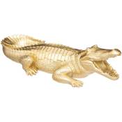Statuette crocodile doré H11cm Atmosphera créateur