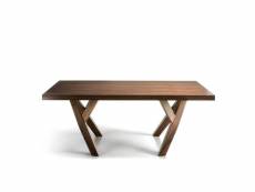 Table à manger rectangulaire en bois massif noyer