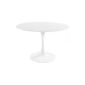 Table à Manger Ronde - 120 cm - Tulip Blanc - Plastique, Fibre de verre, Métal - Blanc
