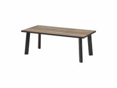 Table basse industrielle coloris bois hidalgo