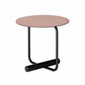 Table basse ToTo / Ø 45 x H 42 cm - Cuir sellier -