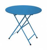 Table pliante Arc en Ciel / Ø 80 cm - Emu bleu en