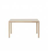 Table rectangulaire Workshop / Linoleum - 130 x 65 cm - Muuto gris en bois