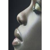 Tableau en verre femme africaine profil 100x150cm Kare