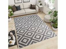 Tapiso maroc tapis moderne carreaux marocain gris blanc