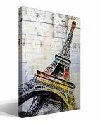 Toile support Motif Tour Eiffel abstrait – 70 cm