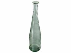 Vase long verre recyclé h 80 vert - atmosphera