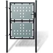 Vidaxl - Portail simple de clôture Noir 100x200 cm