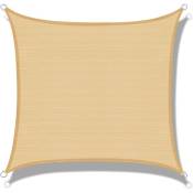 Voile d'ombrage (hdpe) Rectangulaire 3.5 x 5m Sable