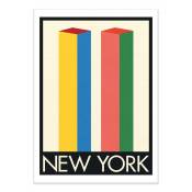 Affiche 50x70 cm - New-York Twin Towers - Rosi Feist