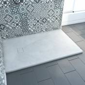 Aurlane - Receveur a poser en materiaux composite smc - Finition ardoise blanc mat - 90x140 cm