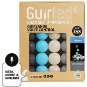 Avatar Commande Vocale Intérieur Guirlande lumineuse boules coton Google & Alexa 24 boules - 24 boules