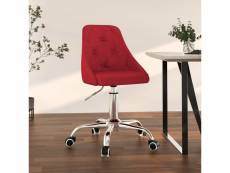 Chaise de qualité pivotante de salle à manger rouge bordeaux tissu - rouge - 51 x 50 x 94 cm