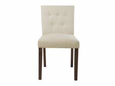 Chaise en tissu beige et bois marron - l 47 x p 58 x h 84 cm - hanson TMHANSONX1TBE
