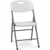 Chaise pliante 180 kg surface d'assise : 40 x 38 cm blanc - Blanc