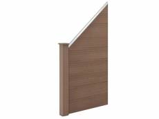 Clôture de jardin brise vue brise vent bois composite 180 x 96 cm brun helloshop26 03_0001476