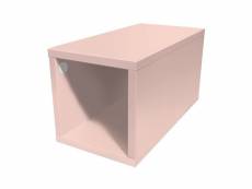 Cube de rangement bois 25x50 cm 25x50 rose pastel CUBE25-RP