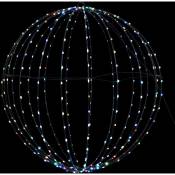 Déco lumineuse Boule à suspendre en métal noir 360 led Multicolore d 60 cm - Feeric Christmas - Noir