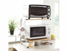 Étagères micro ondes de cuisine mini-étagère four micro-ondes meuble rangement cuisine de service frg092-n sobuy®