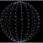Fééric Lights And Christmas - Déco lumineuse Boule à suspendre en métal noir 360 led Multicolore d 60 cm - Feeric Christmas - Noir